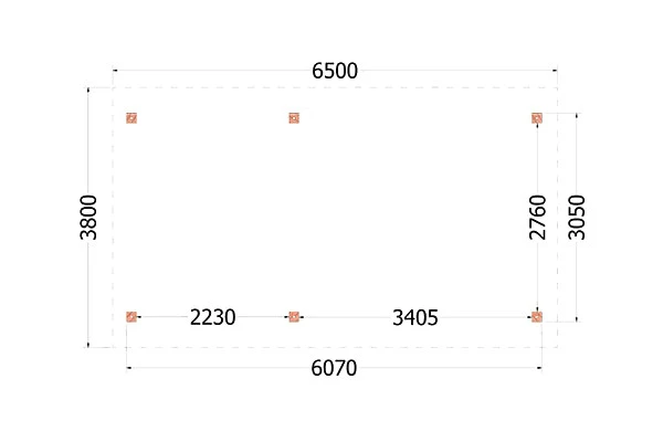 Trendhout Douglas Kapschuur De Hoeve XL 650 x 380 cm - Afbeelding 3