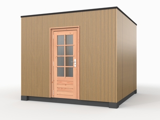 Douglas overkapping, 300 x 300, met schuur, Westwood Rhombus Red Cedar - Afbeelding 1