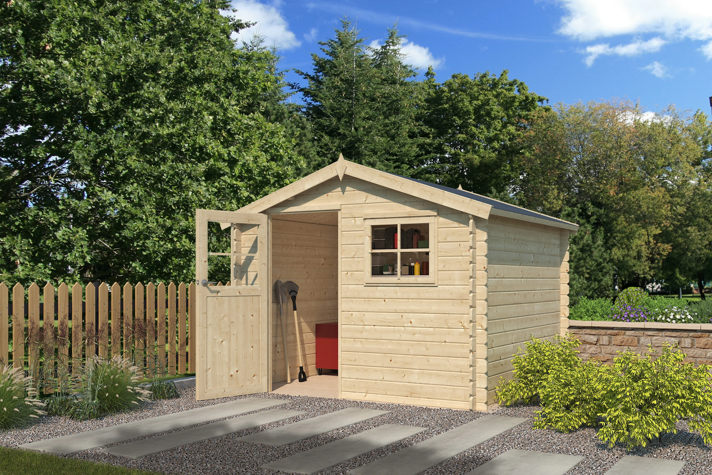 Woodlands Blokhut Salzburg 295 x 295 cm - Afbeelding 2