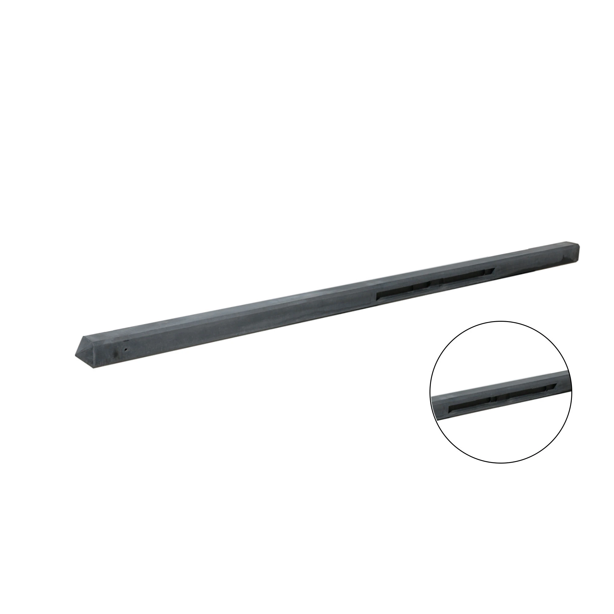 Beton Tussenpaal Glad Diamantkop 10 x 10 cm (100 x 100 mm) Antraciet - Lengte 280 cm - Afbeelding 2