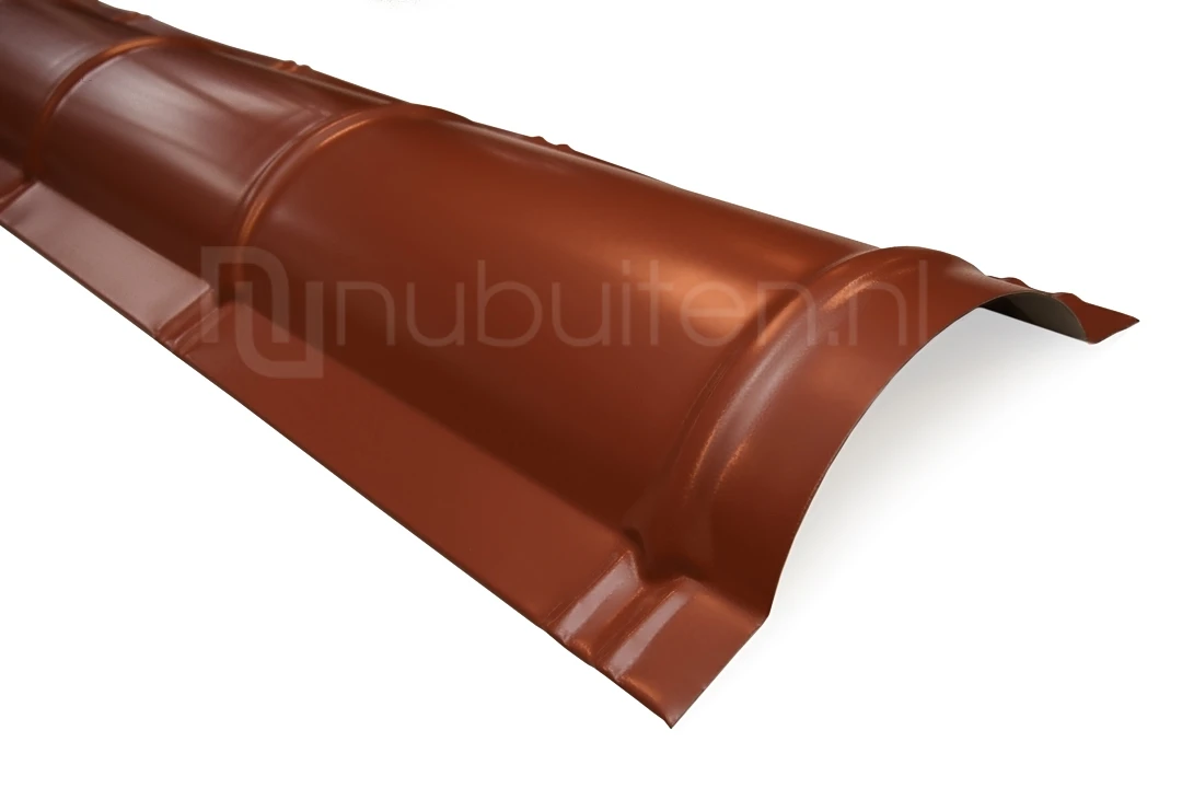 ArcelorMittal Halve Ronde Nok Polyester Mat Terracotta - Afbeelding 1