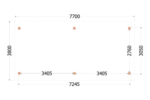 Trendhout Douglas Kapschuur De Hoeve XL 770 x 380 cm - Afbeelding 3