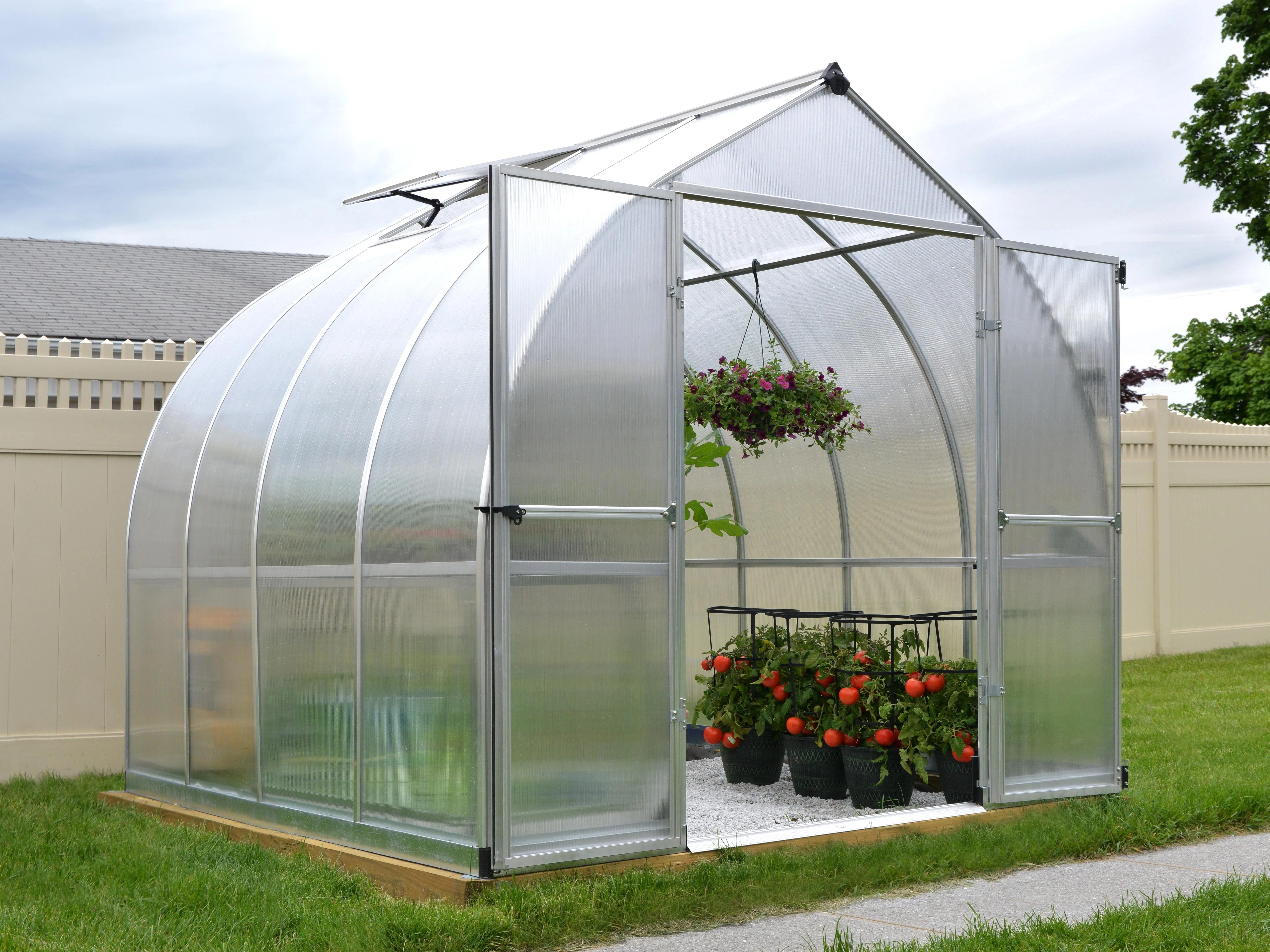 Palram Canopia Tuinkas Bella 239 x 244 cm Zilver - Afbeelding 1