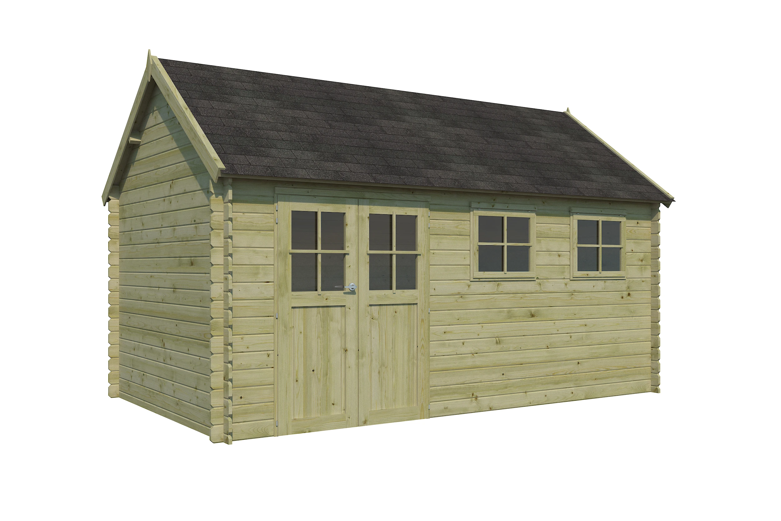 Woodlands Blokhut Gloucester XL Groen Geïmpregneerd 505 x 295 cm - Afbeelding 6