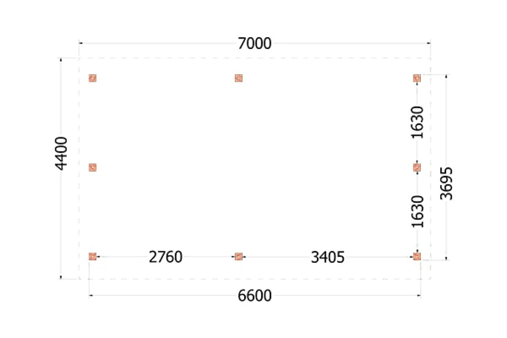 Trendhout Douglas Kapschuur De Hoeve XL 700 x 440 cm - Afbeelding 4