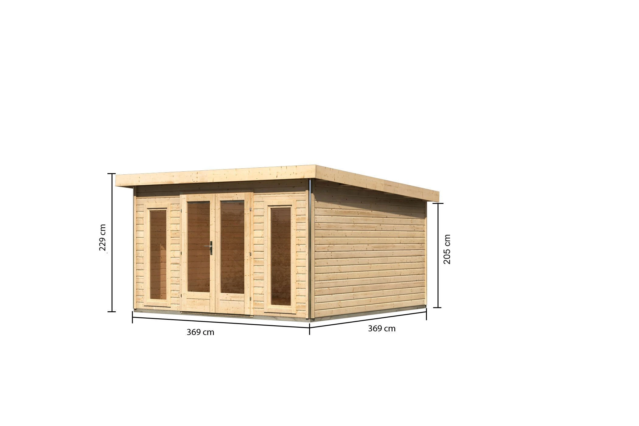 Karibu Tuinhuis Radeburg 3 406 x 393 cm - Afbeelding 3