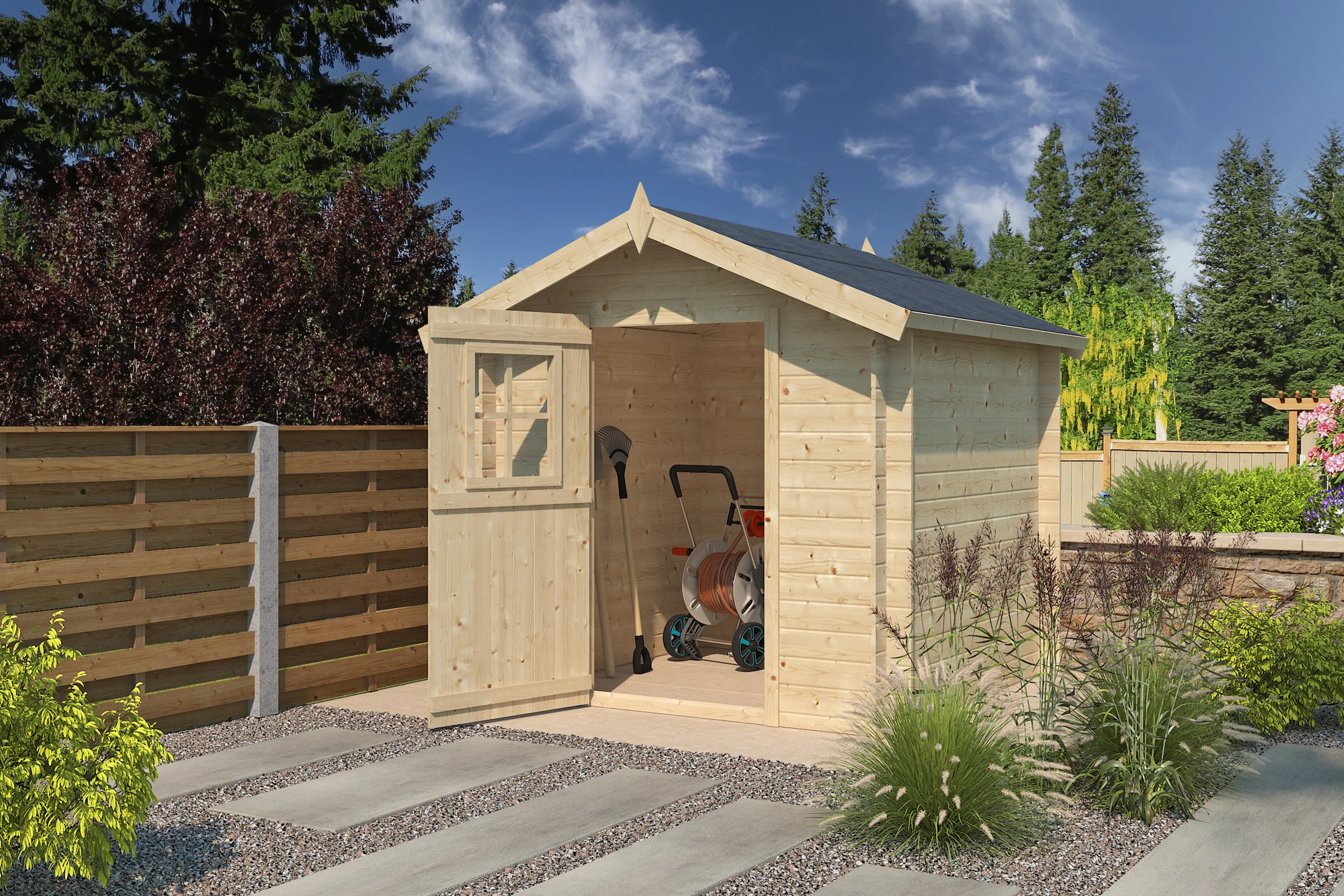 Woodlands Blokhut Luzern Groen Geïmpregneerd 205 x 205 cm - Afbeelding 3