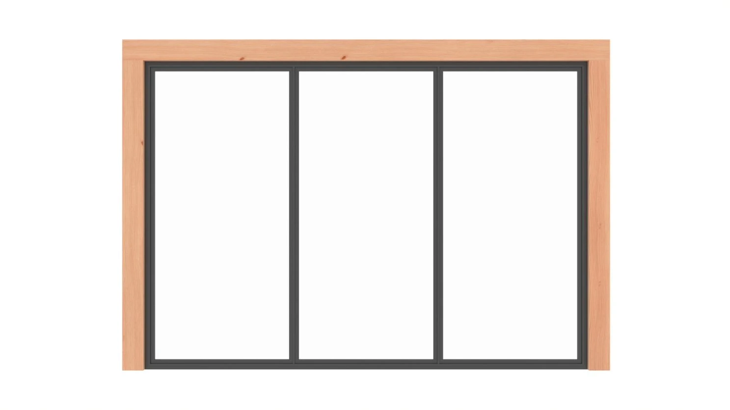 Vaste Glaswand Metallook 282 x 220 cm - Afbeelding 2