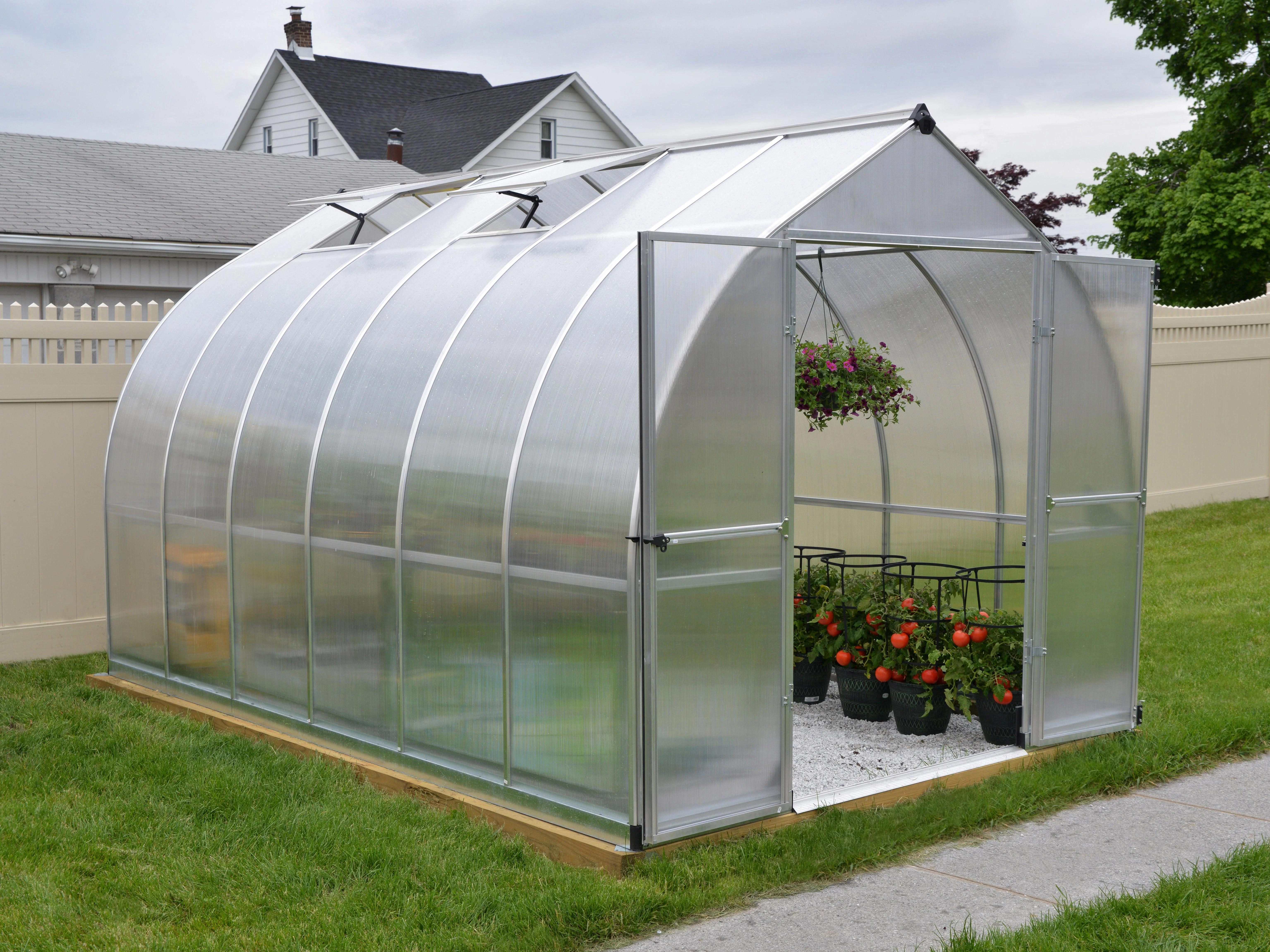 Palram Canopia Tuinkas Bella 244 x 367 cm Zilver - Afbeelding 1