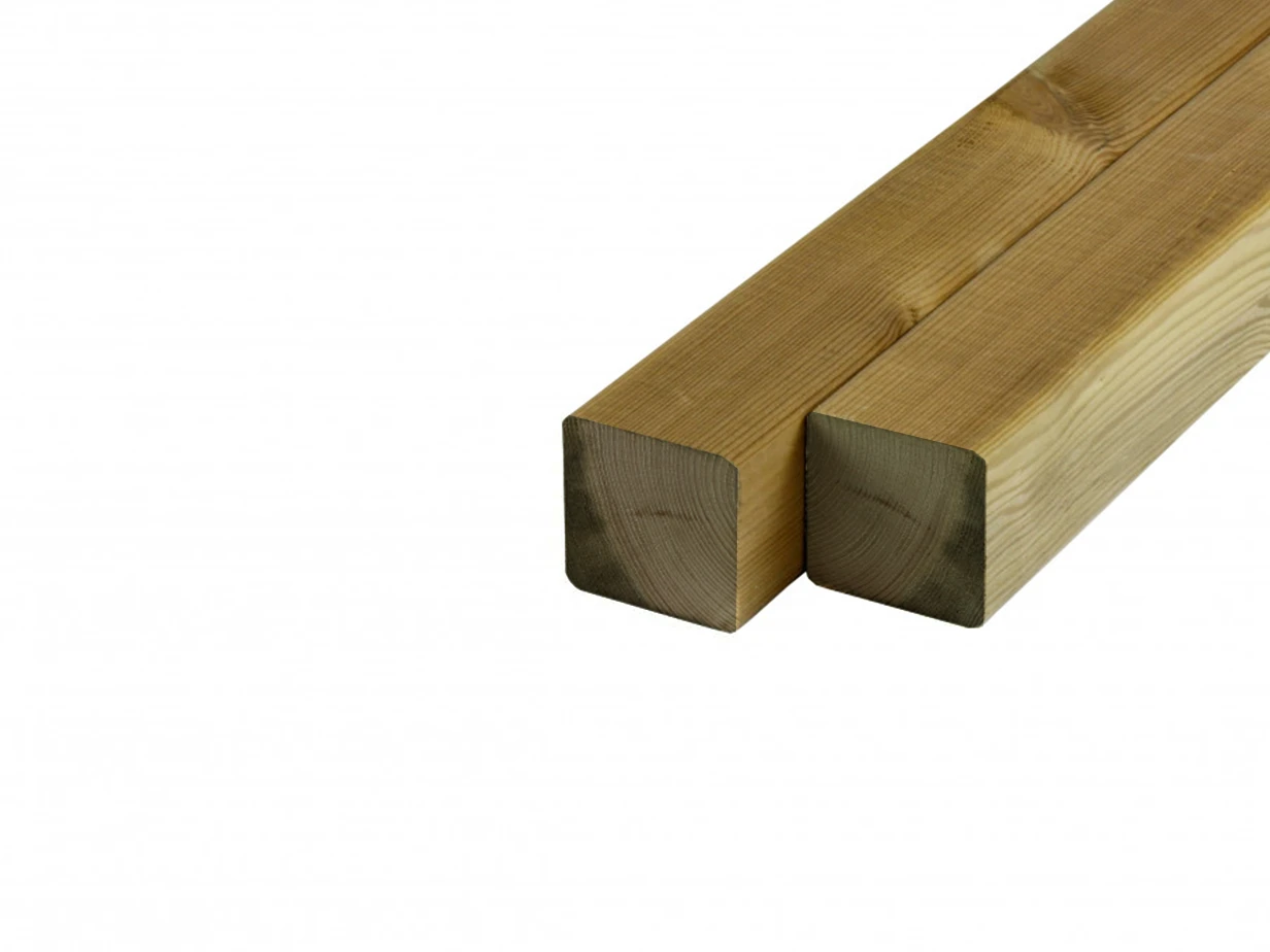 Grenen Paal 6.8 x 6.8 cm (68 x 68 mm) Groen Geïmpregneerd - Lengte 300 cm - Afbeelding 1