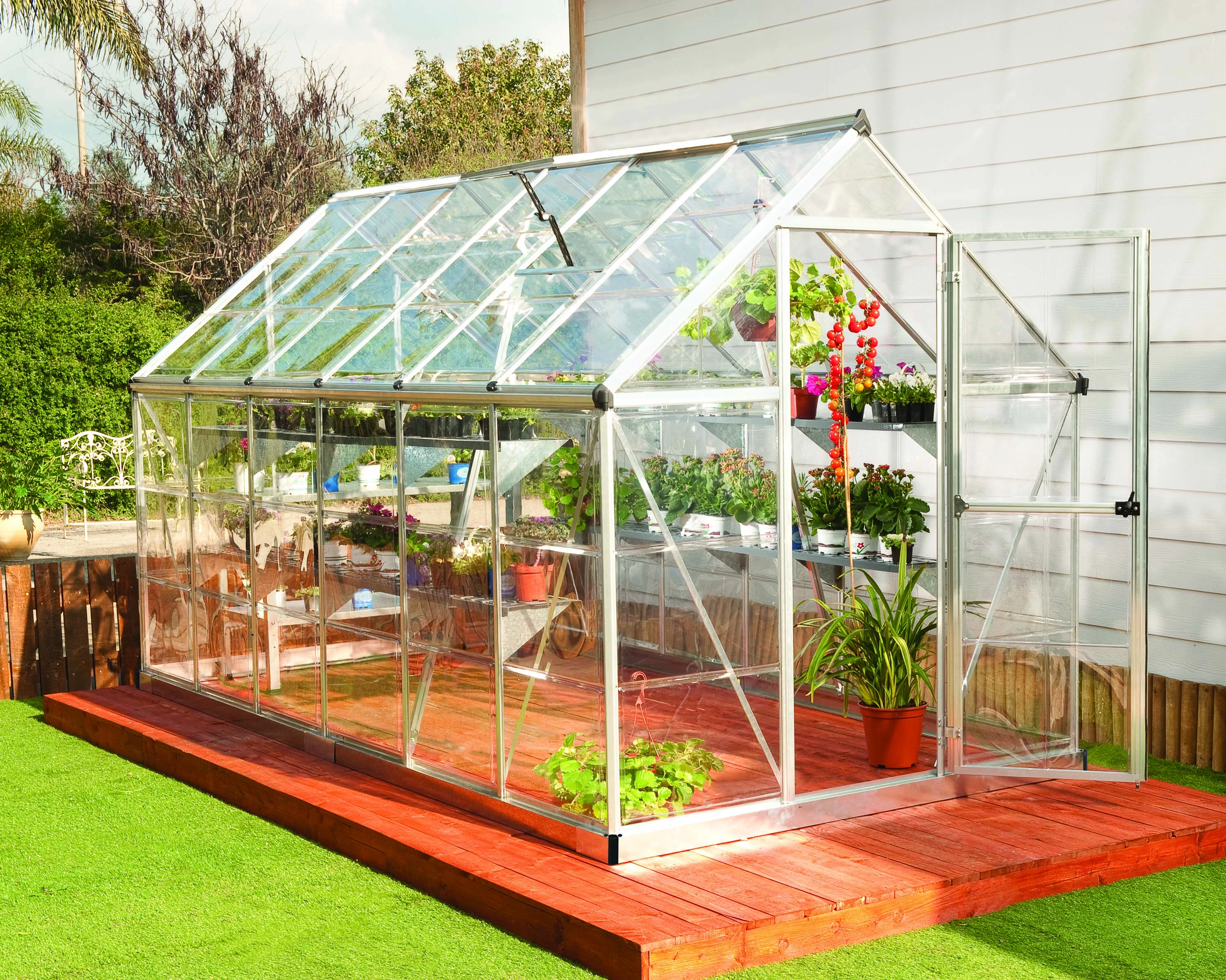 Palram Canopia Tuinkas Harmony 185 x 365 cm Zilver - Afbeelding 5