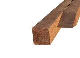 Hardhout Azobé Paal 10 x 10 cm (100 x 100 mm) Fijnbezaagd - Lengte 250 cm - Afbeelding 5