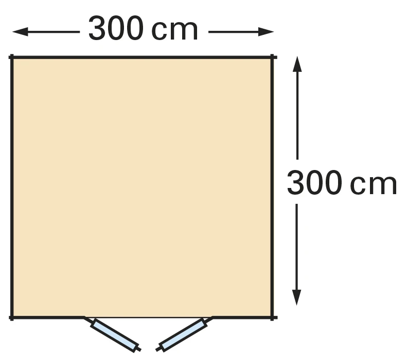 Vuren Tuinhuis Tapuit 300 x 300 cm - Afbeelding 4