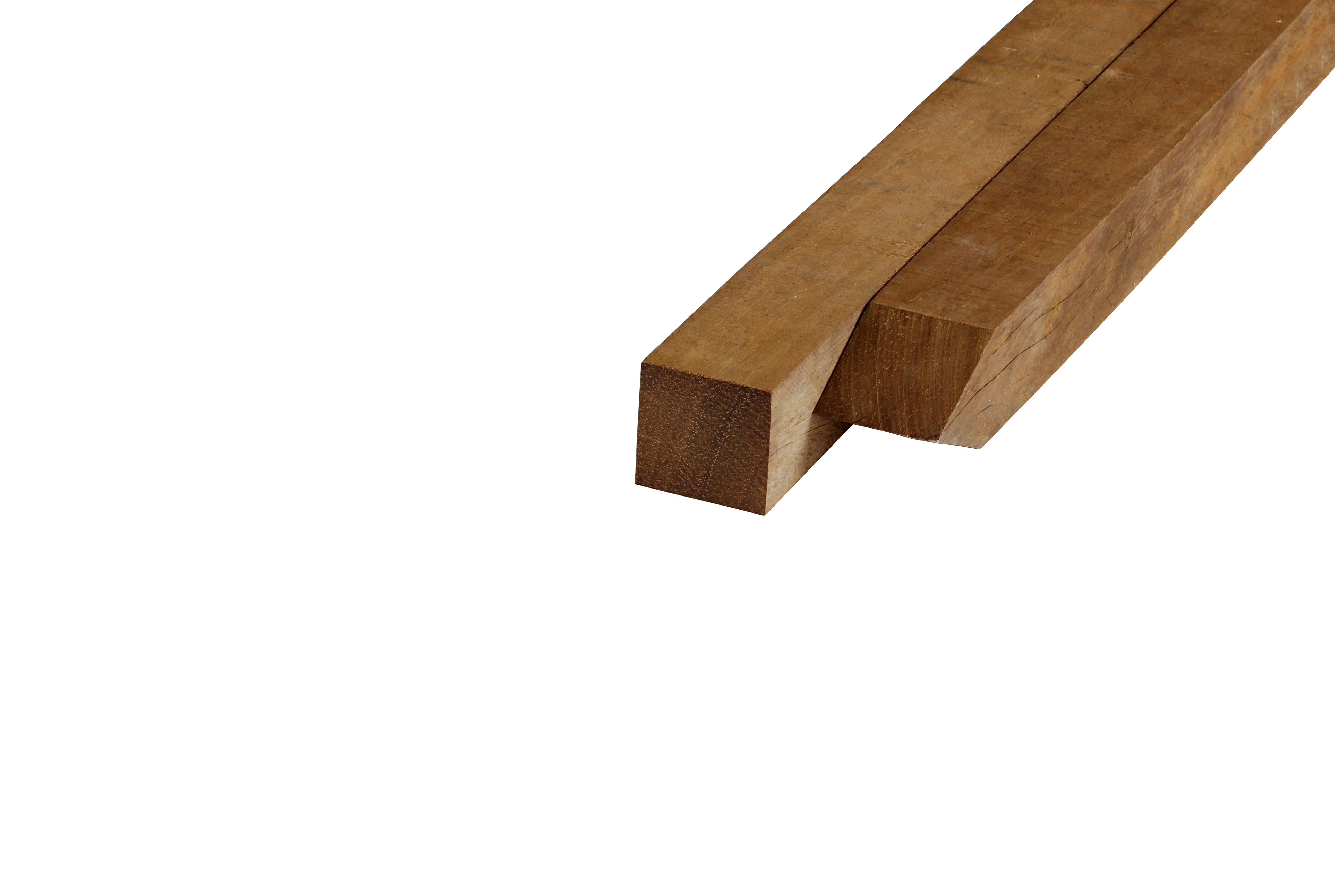 Hardhout Azobe Paal 4 x 4 cm (40 x 40 mm) Fijnbezaagd - Lengte 200 cm - Afbeelding 1