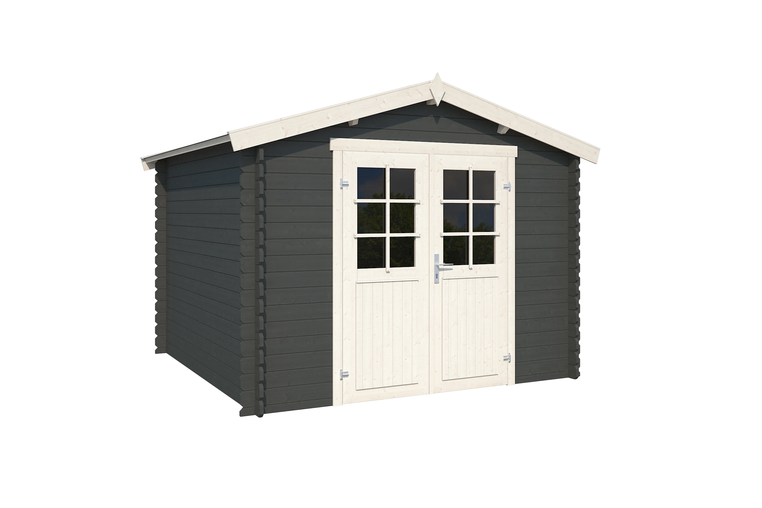 Outdoor Life Blokhut Norah Carbon Grey-Wit 275 x 230 cm - Afbeelding 2