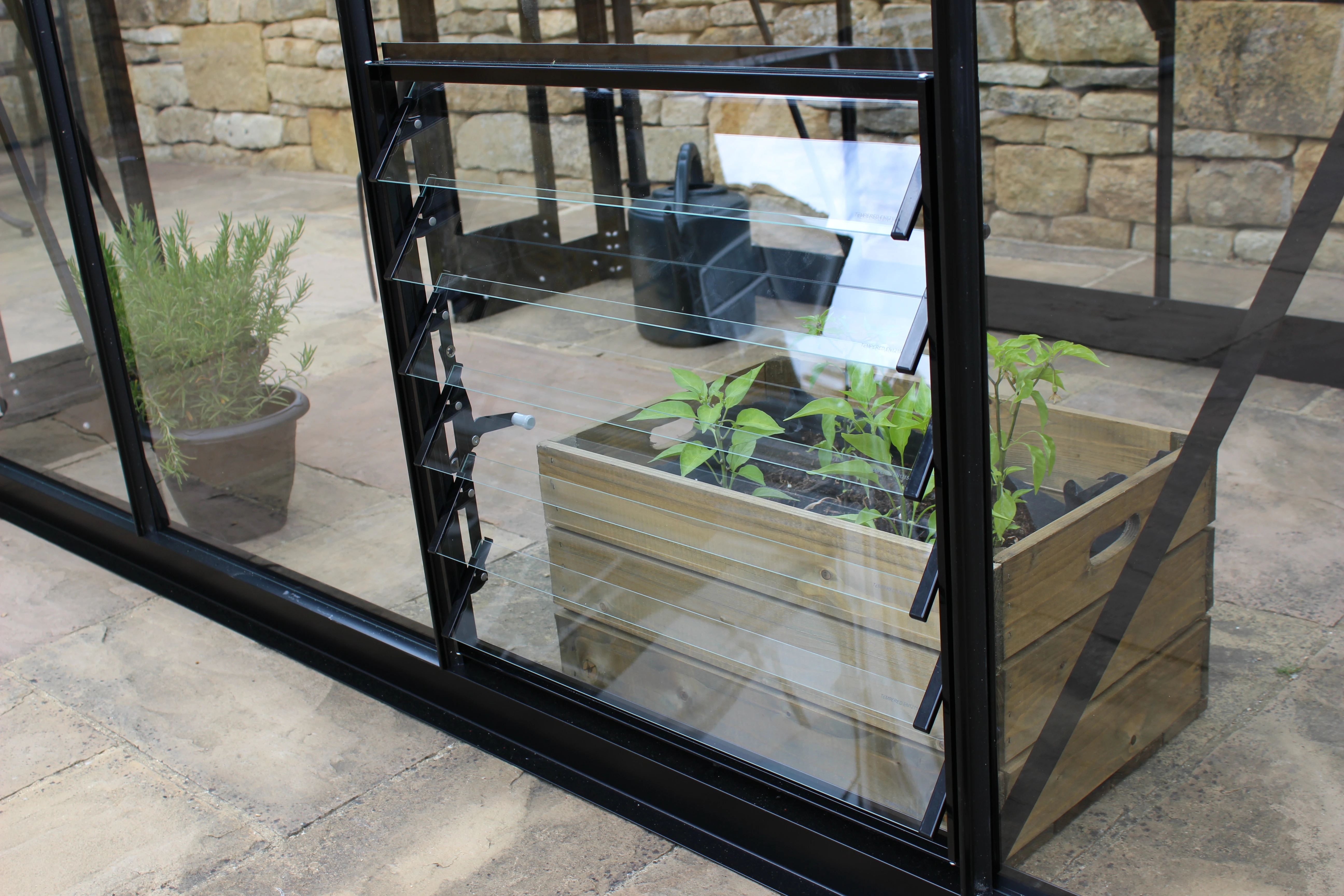 Royal Well Tuinkas Birdlip 46 194 x 132 cm Zwart Veiligheidsglas - Afbeelding 5