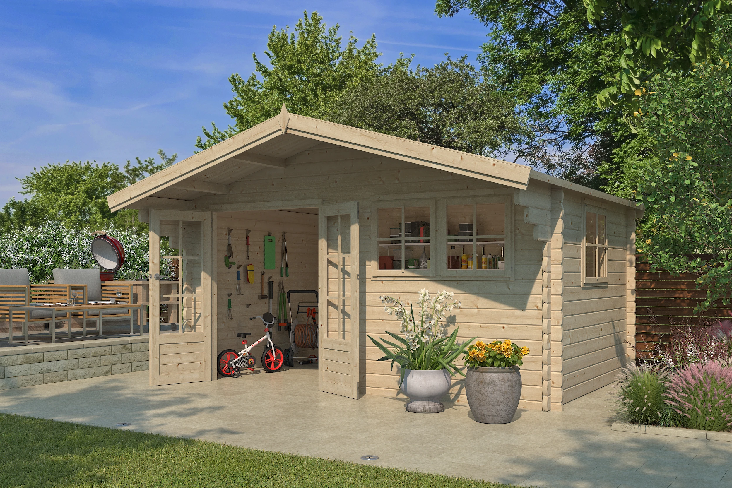 Woodlands Blokhut Koski 445 x 295 cm - Afbeelding 4