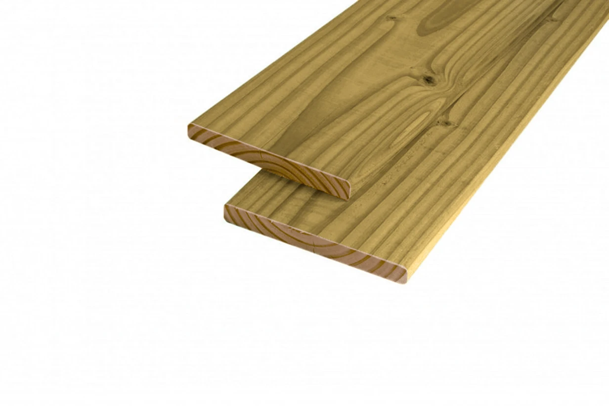 Douglas Plank 1.8 x 16 cm (18 x 160 mm) Geschaafd Geïmpregneerd - Lengte 180 cm - Afbeelding 1