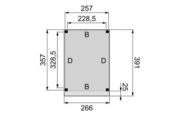 Hillhout Douglas Buitenverblijf Plat Dak Premium 260 x 360 cm - Afbeelding 2