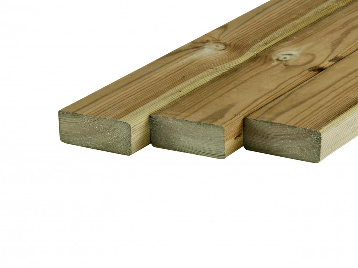 Grenen Regel 4.5 x 9.5 cm (45 x 95 mm) Geschaafd Geïmpregneerd - Lengte 420 cm - Afbeelding 2