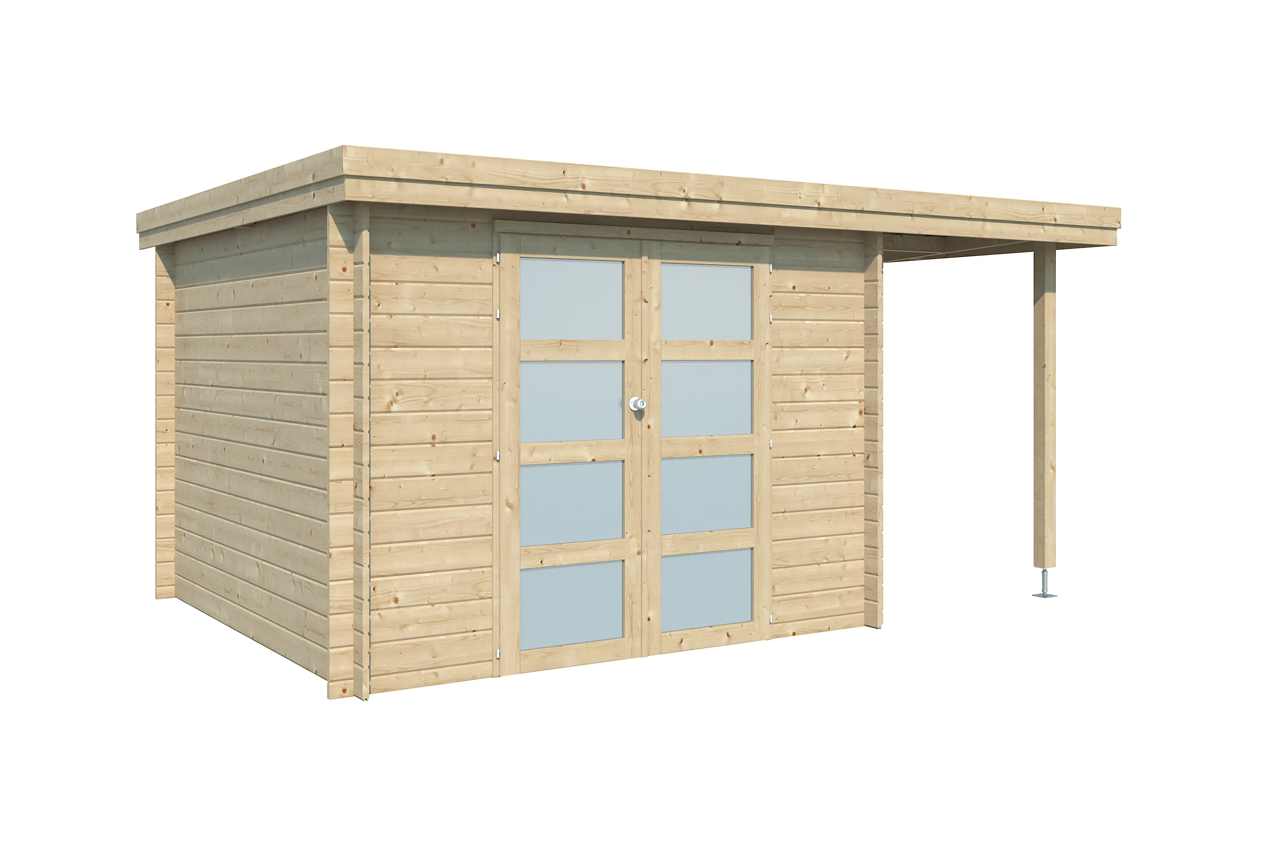 Woodlands Blokhut Oregon met Overkapping 445 x 295 cm - Afbeelding 2