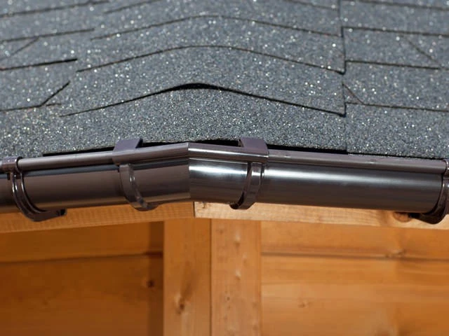 PVC Dakgoot Achthoekig GD16 Bruin 14-19.25 m - Afbeelding 1