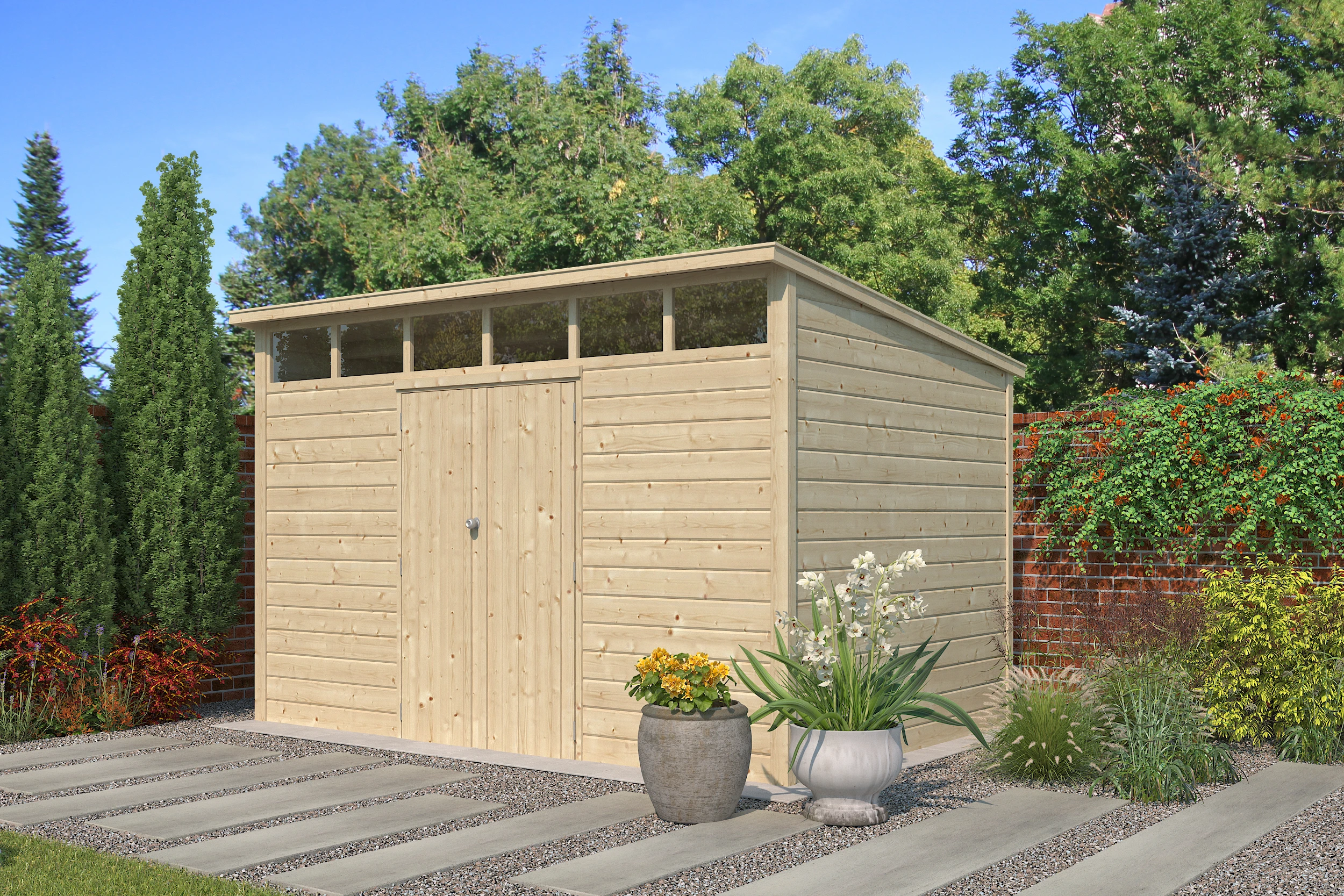 Woodlands Blokhut Q Line 360 x 240 cm - Afbeelding 1