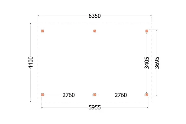 Trendhout Douglas Overkapping Zadeldak XL 635 x 440 cm - Afbeelding 3