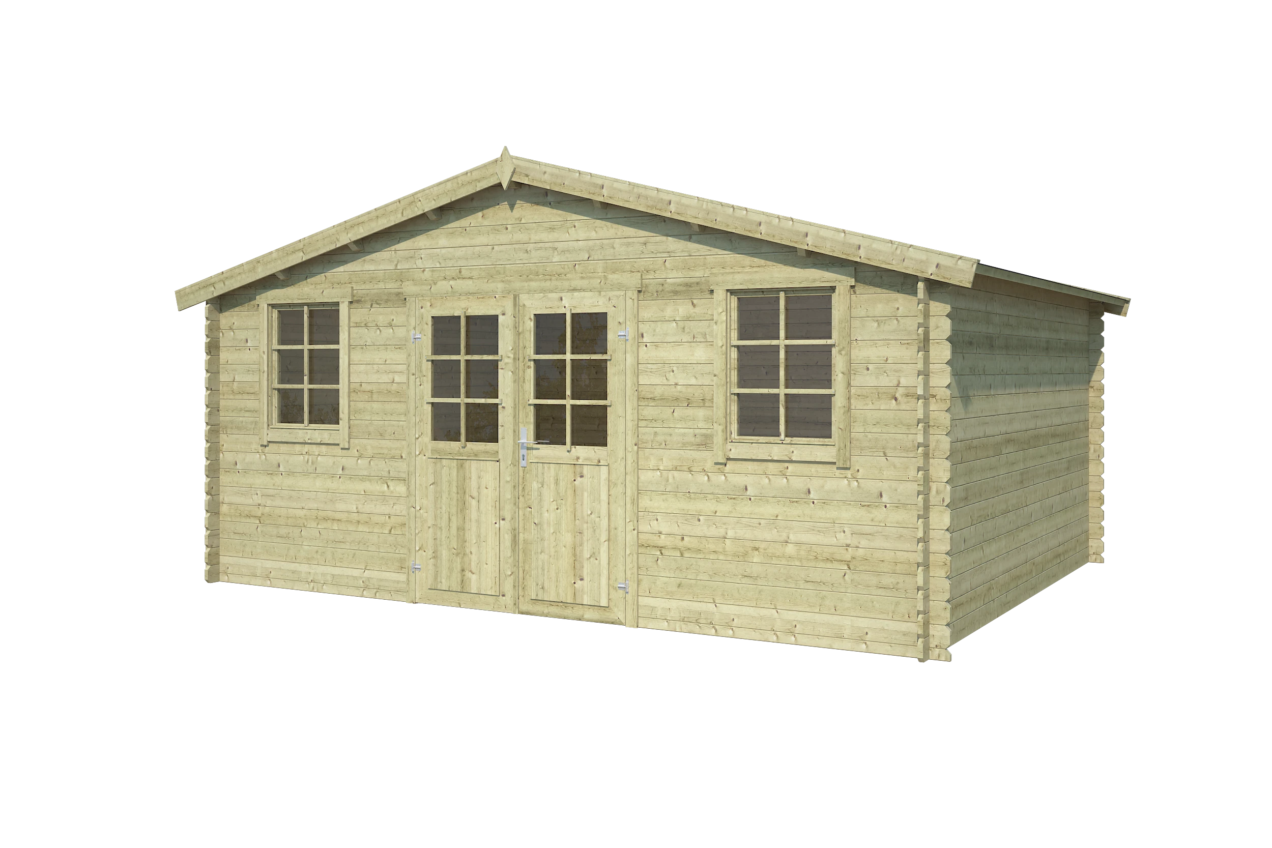 Outdoor Life Blokhut Udo Groen Geïmpregneerd 480 x 300 cm - Afbeelding 2