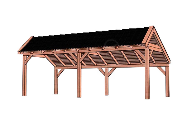 Trendhout Douglas Kapschuur De Stee 730 x 360 cm - Afbeelding 1