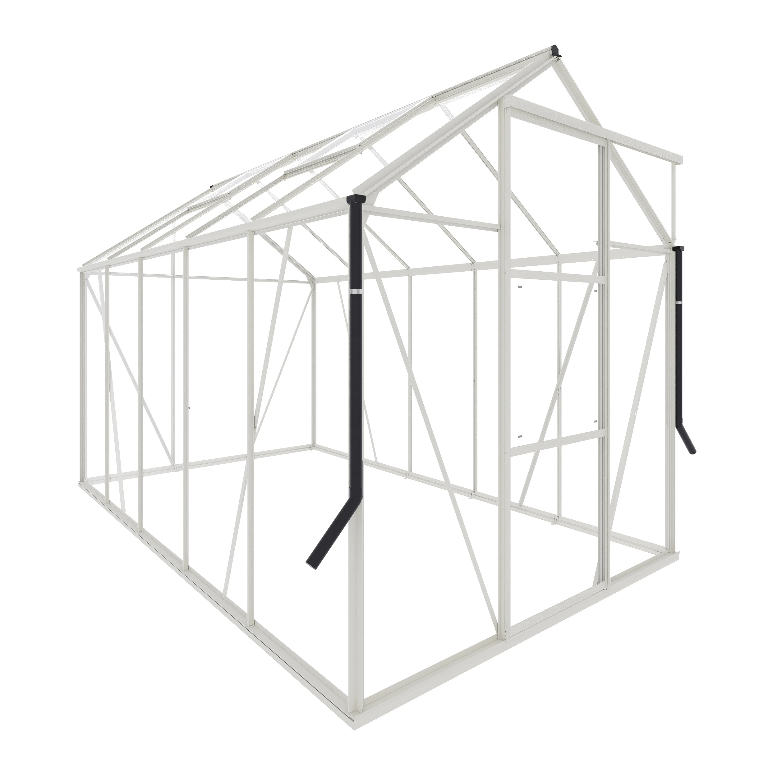 Royal Well Tuinkas Kate III Full Options - Wit - 217x192x314 cm - Veiligheidsglas - Afbeelding 2