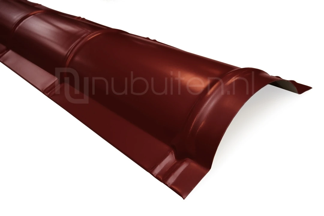 ArcelorMittal Halve Ronde Nok Polyester Mat Rood - Afbeelding 1