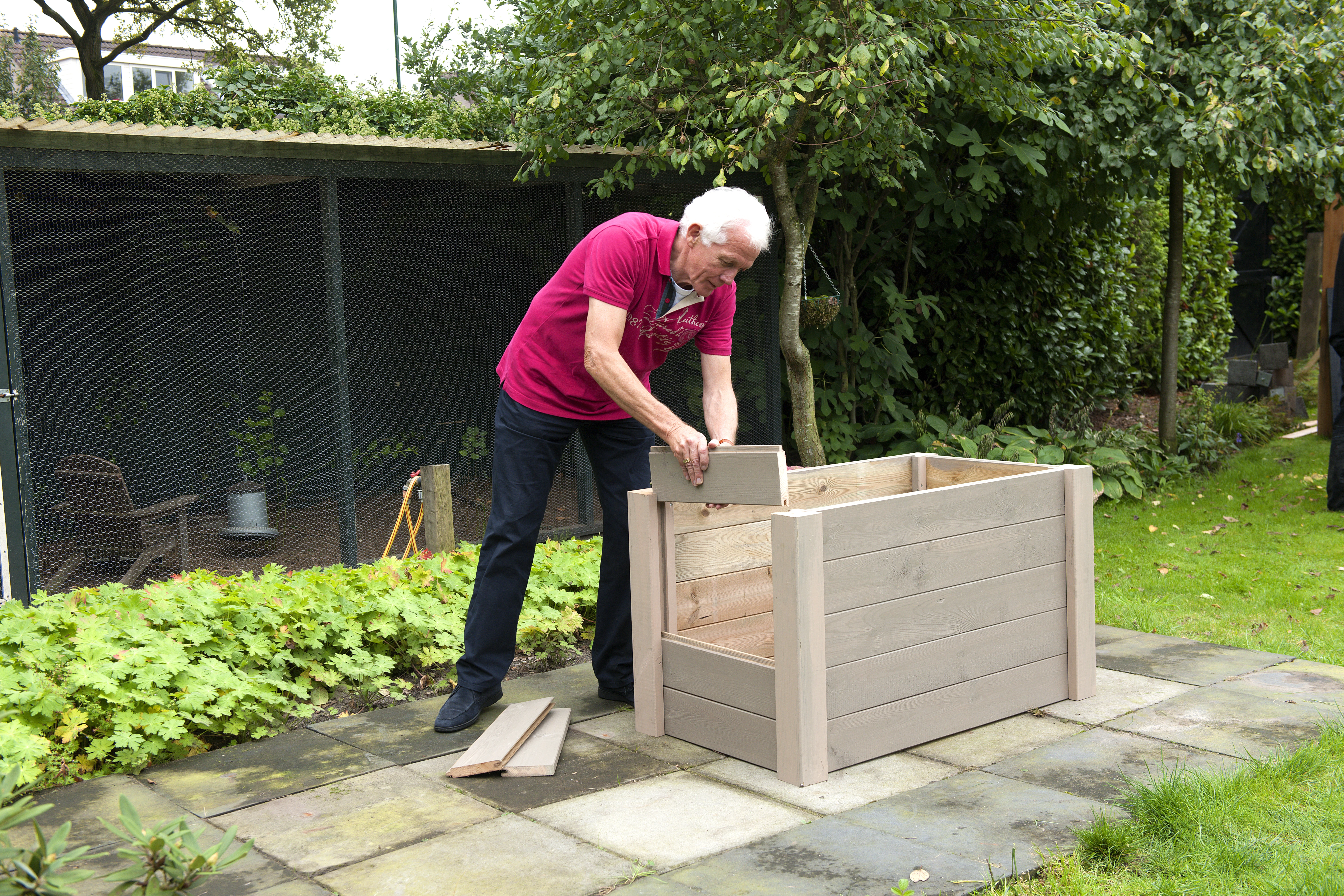 Grenen Tussenpaal met sleuf 8.8 x 8.8 cm (88 x 88 mm) - Lengte 270 cm - Afbeelding 2