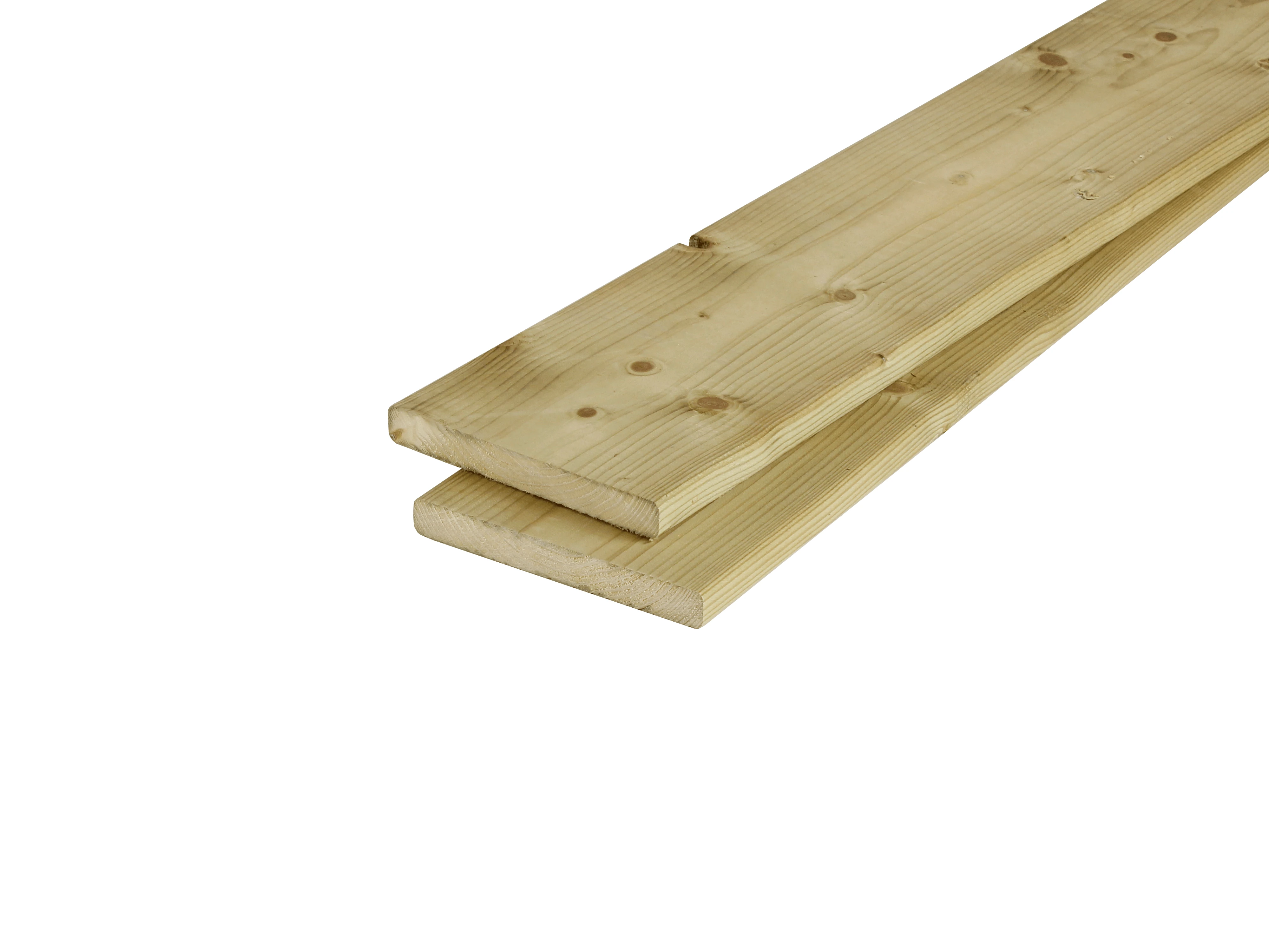 Vuren Plank 1.8 x 14.5 cm (18 x 145 mm) Geschaafd Geïmpregneerd - Lengte 300 cm - Afbeelding 1