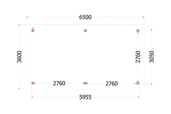 Trendhout Douglas Overkapping Florence 650 x 360 cm - Afbeelding 2