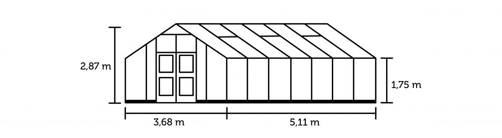 Royal Well Tuinkas Gartner 18.8 380 x 523 cm Antracietgrijs Gecoat - Afbeelding 6