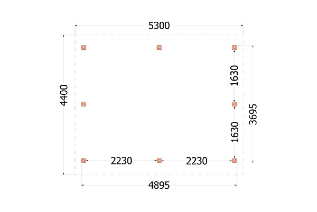 Trendhout Douglas Kapschuur De Hoeve XL 530 x 440 cm - Afbeelding 4