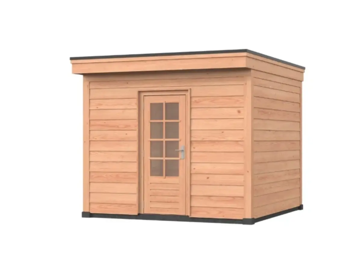Douglas overkapping, 300 x 250, Met achterwand en schuur, Westwood DIY - Afbeelding 1