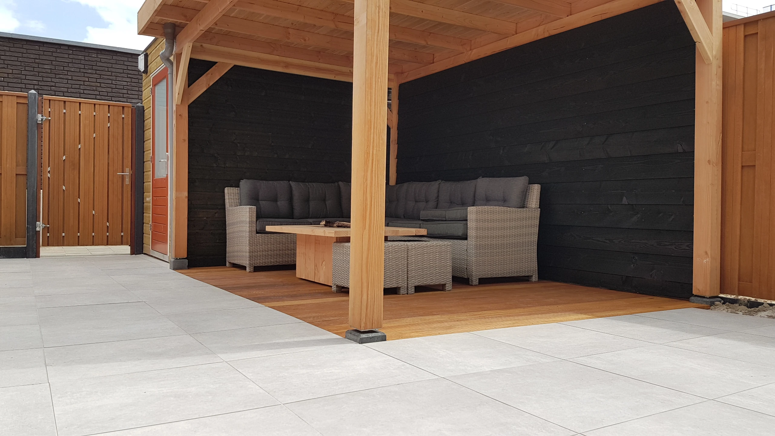 Hardhout Poortdeur Geschaafd op Stalen Frame 100 x 180 cm - Afbeelding 2