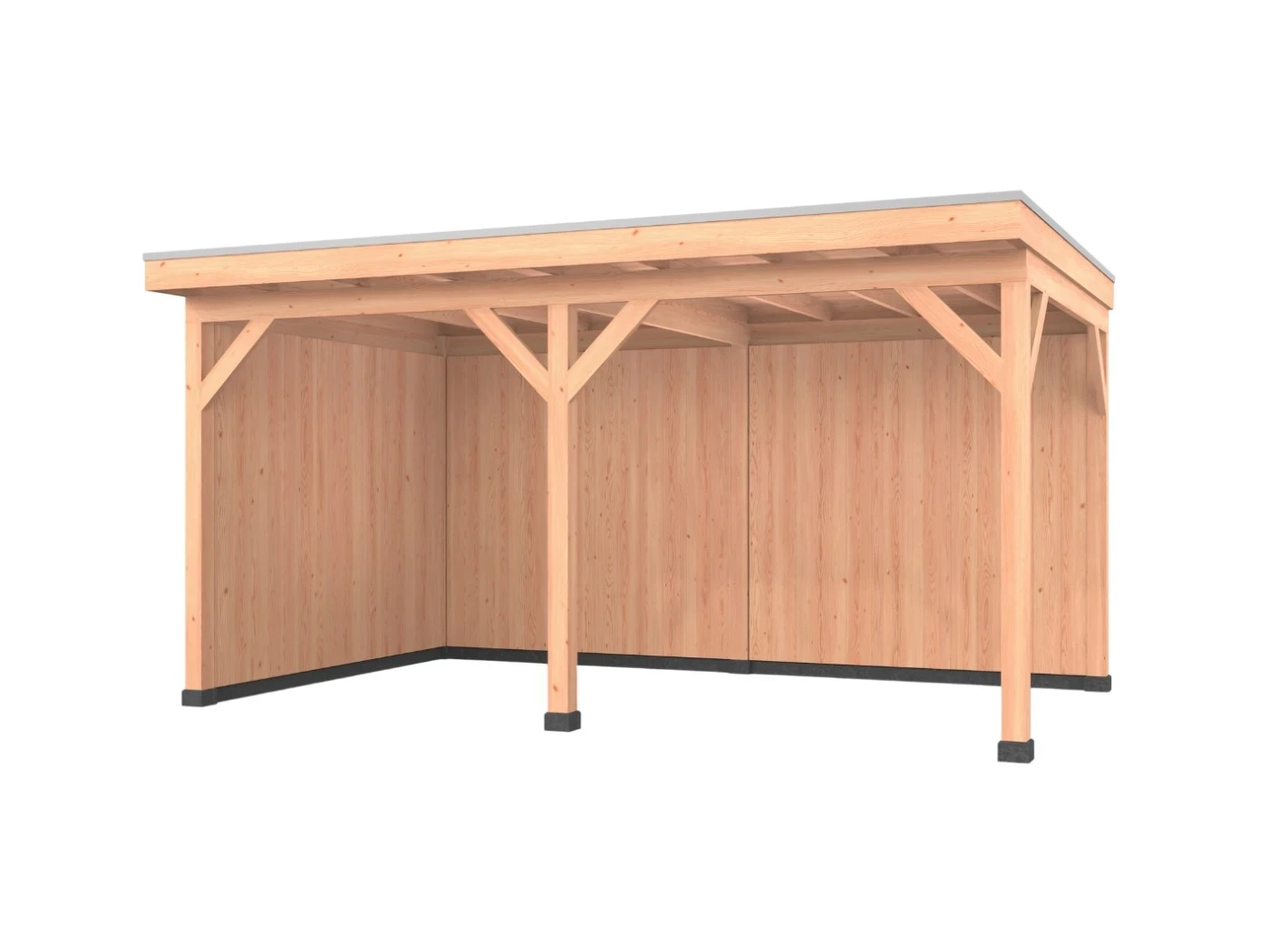 Douglas overkapping, 500 x 300, met achterwand en zijwand, Westwood Comfort - Afbeelding 1