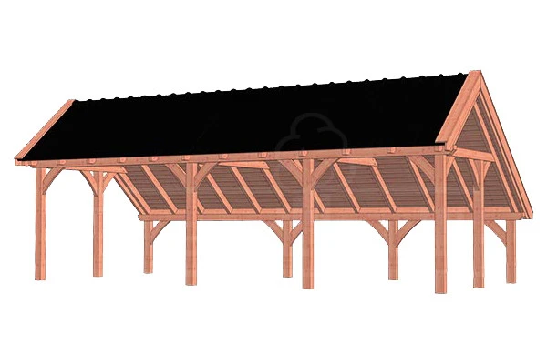 Trendhout Kapschuur Douglas De Hoeve XL 885 x 440 cm - Afbeelding 1