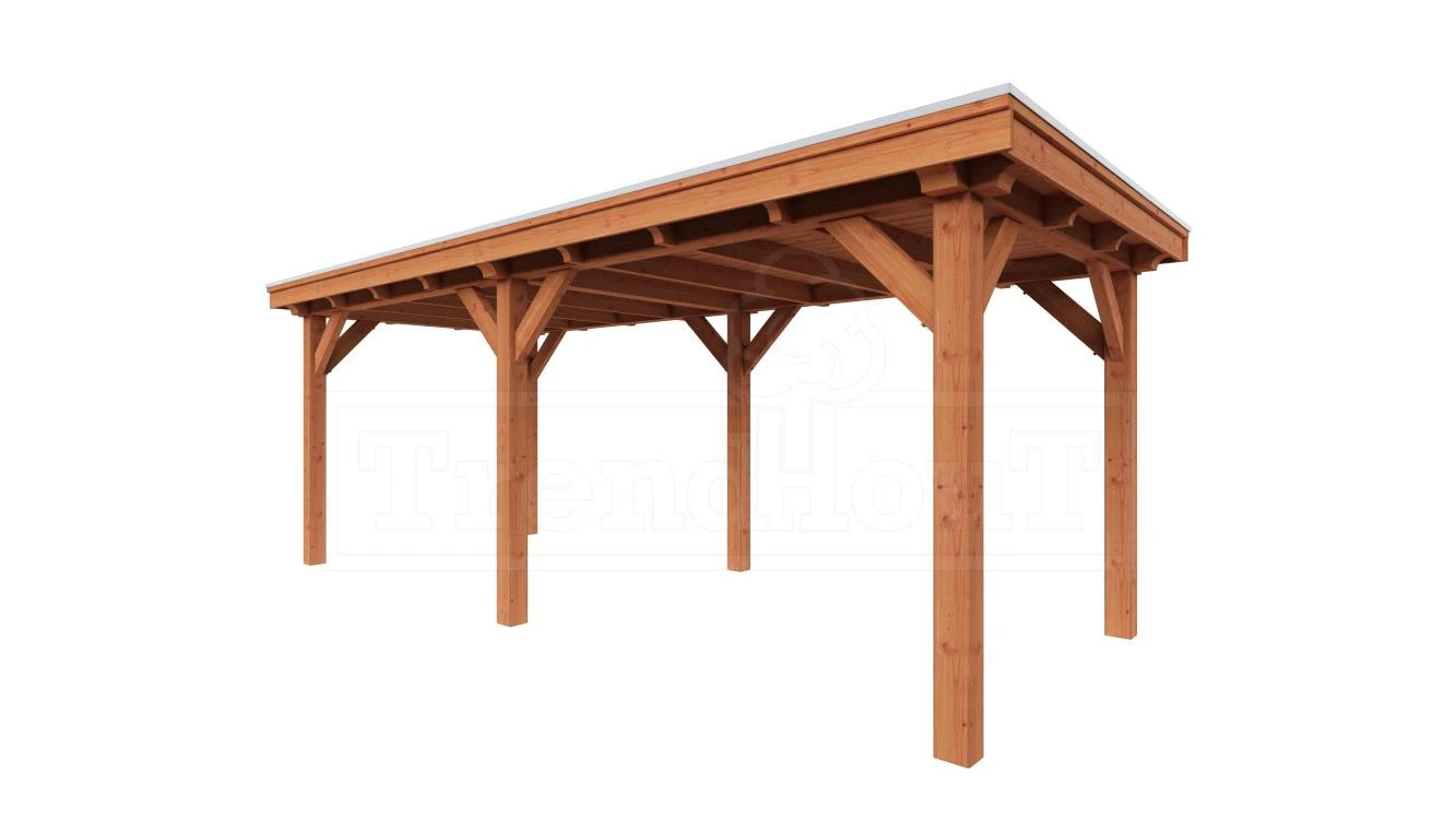 Trendhout Douglas Overkapping Siena 640 x 300 cm - Afbeelding 1