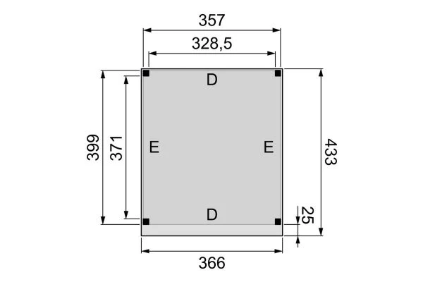 Hillhout Douglas Buitenverblijf Plat Dak Premium 360 x 400 cm - Afbeelding 2