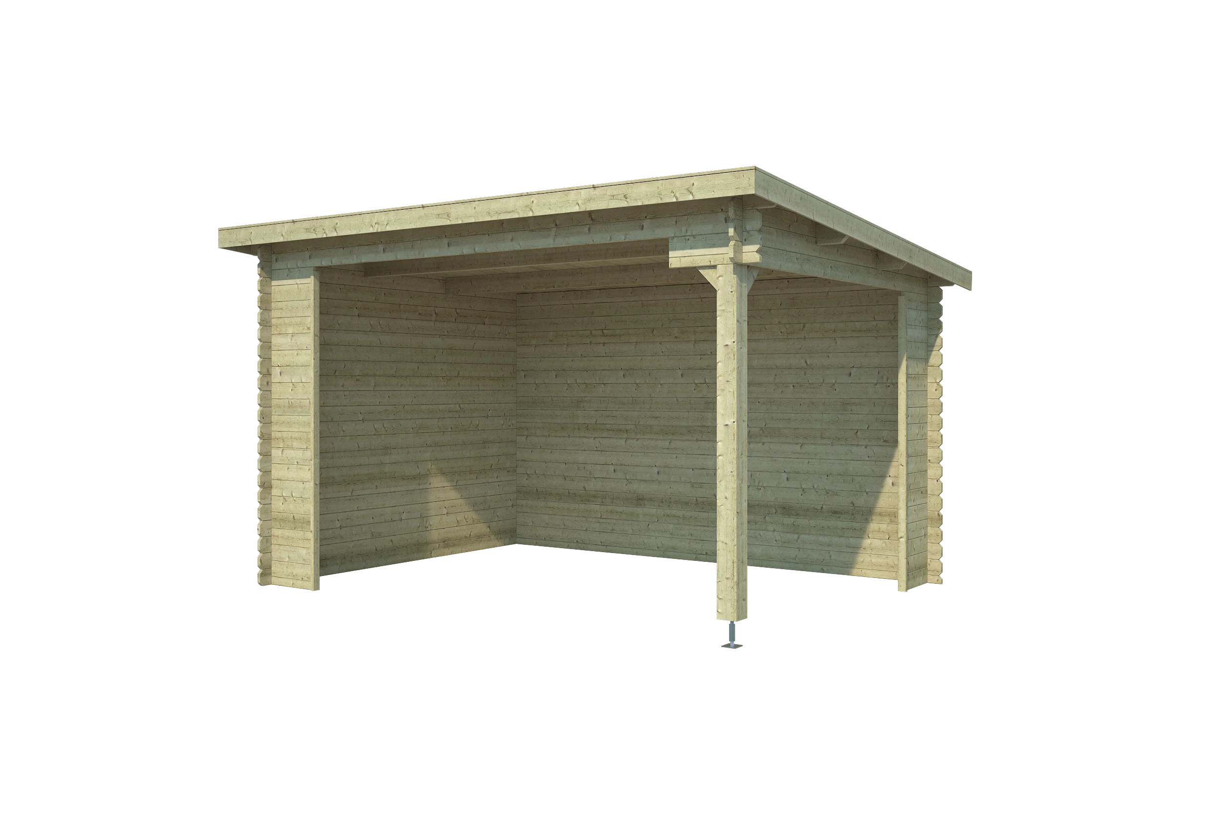 Outdoor Life Blokhut Lara Groen Geïmpregneerd 380 x 275 cm - Afbeelding 2
