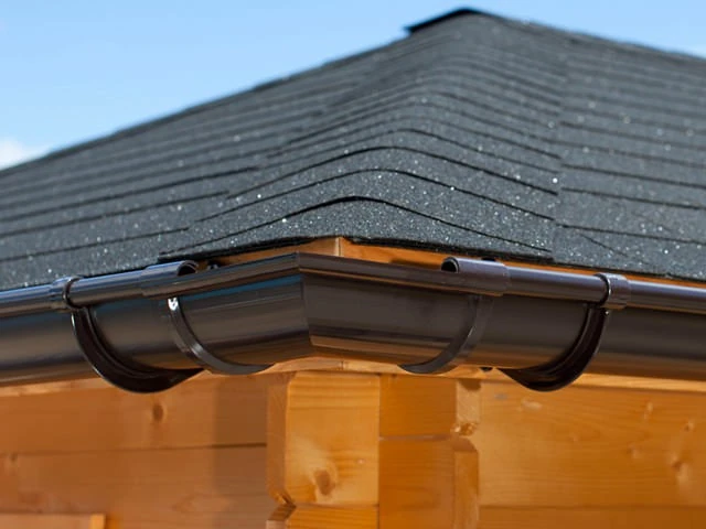 PVC Dakgoot Vierhoekig E100 Bruin - Afbeelding 1