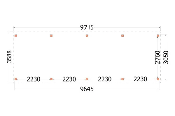 Trendhout Douglas Kapschuur De Stee 980 x 360 cm - Afbeelding 2