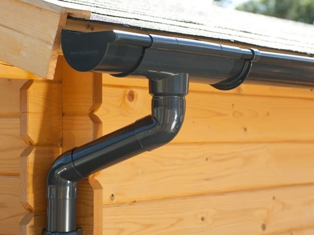 PVC Dakgoot Lessenaarsdak E100 Antraciet - Lengte 875-1050 cm - Afbeelding 1