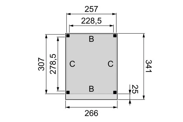 Hillhout Buitenverblijf Plat Dak Premium Douglas 260 x 310 cm - Afbeelding 2