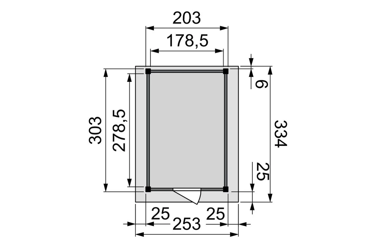 Vuren Tuinhuis Kiekendief Groen Geimpregneerd 200 x 300 cm - Afbeelding 2