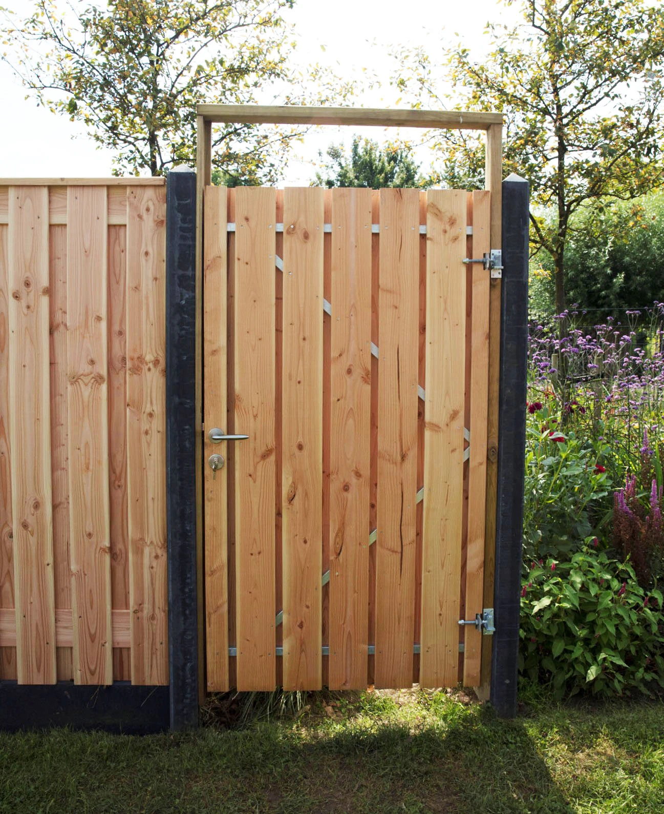 Douglas Poortdeur Geschaafd Zwart Stalen Frame 150 x 190 cm OP = OP - Afbeelding 2